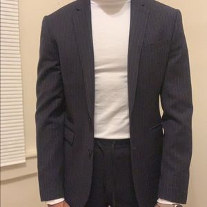 Navy Pinstripe Blazer